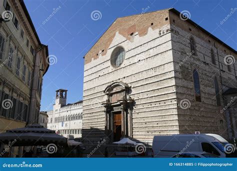 Cathedral Of St Lawrence Perugia Editorial Image Image Of Facade