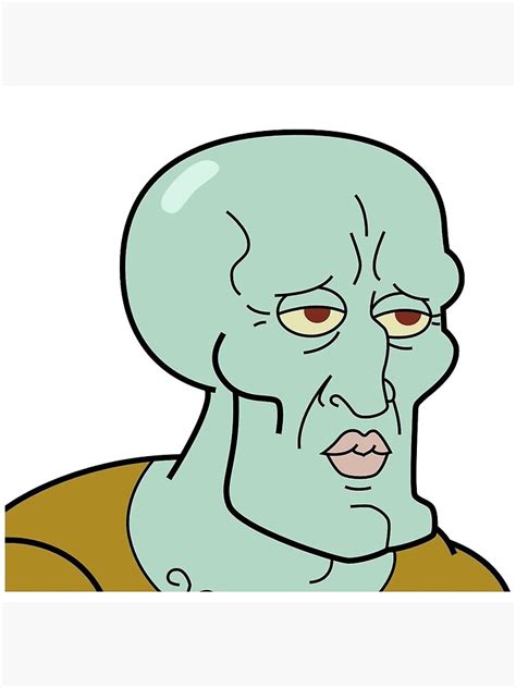 Handsome Squidward Close Up Acrylic Block By Camillag24 Redbubble