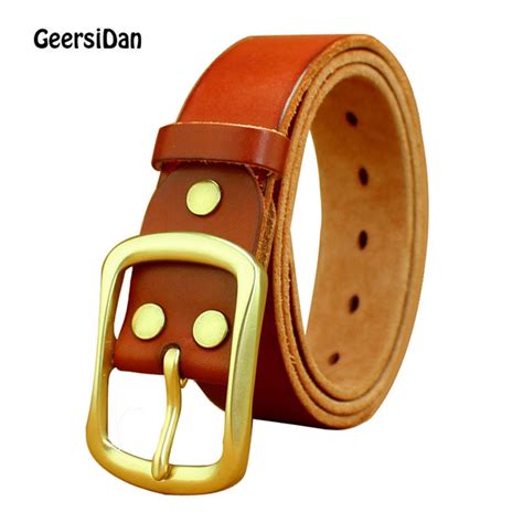 Geersidan New Genuine Leather Belt For Men T Designer Belts Mens