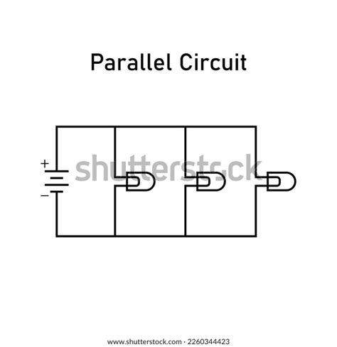 Parallel Electrical Circuit Parallel Diagram Circuit Stock Vector