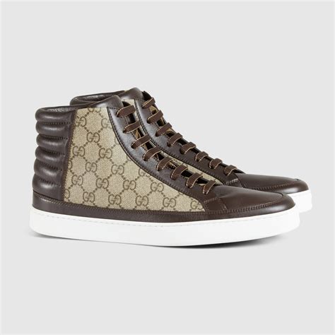 Gg Supreme High Top Sneaker Gucci Mens Sneakers 411857a9ln02167
