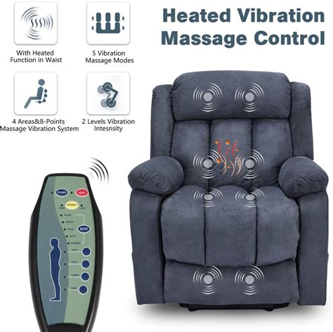 esright power lift chair recliner for elderly microfiber lift chair with heat and massage blue