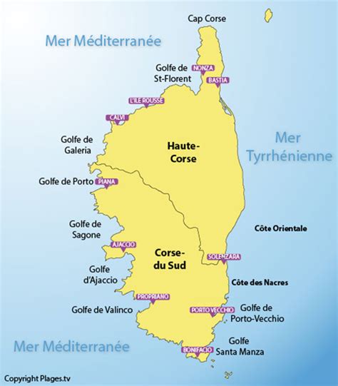 Carte De La Corse Du Sud Détaillée Carte Corse Images Et Photos