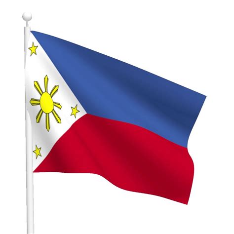 Filipino Flag Waving Ang Pambansang Watawat Ng Pilipinas Philippines