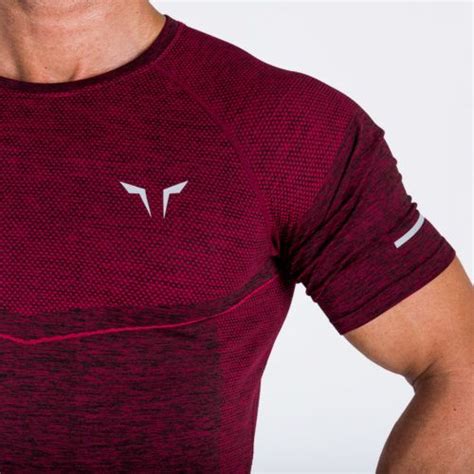 seamless dry knit tee port red in half sleeves squatwolf knit tees half sleeves tees