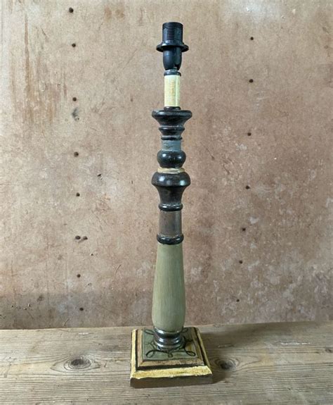 Tall Candlestick Painted Bloomsbury Style Lamp Base Bloomsbury Revisited