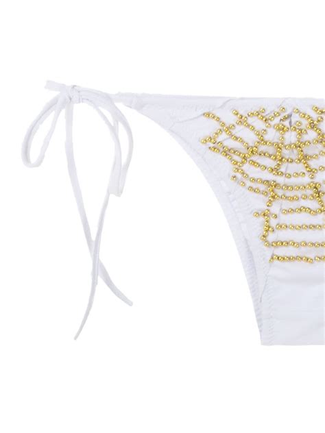 Amir Slama Beaded Triangle Bikini Set Farfetch