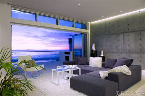 Laguna Beach Residential Modern Living Room Orange