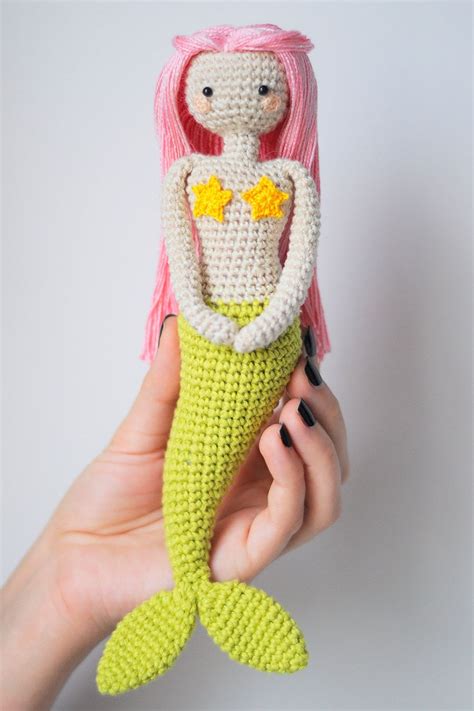 Cute Mermaid Crochet Pattern Amigurumi Etsy In 2021 Mermaid Crochet