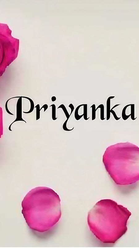 Priyanka Name Rose Petal Wallpaper Download Mobcup