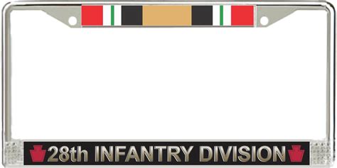 28th Infantry Division Iraq Veteran Service Ribbon License Plate Frame