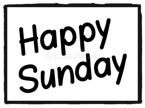 Happy Sunday Lettering Quote Hand Drawn Calligraphic Sign Vector
