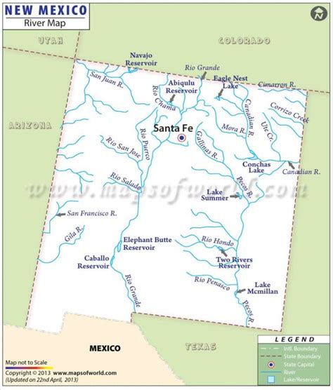 River Map Of New Mexico