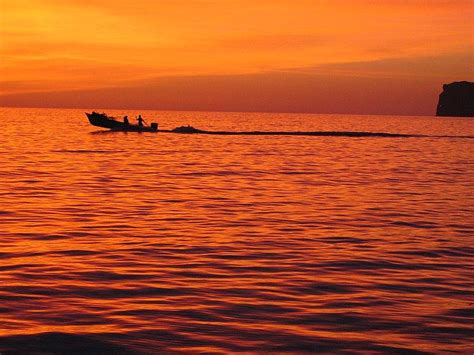 Sancarlosfortin Atardecer Cielo Y Mar Naranja En San Carlos Sonora Mexico