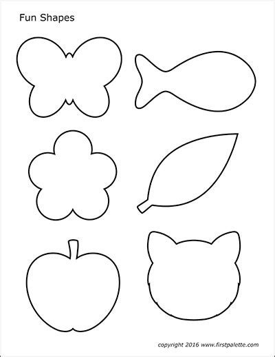 Basic Shapes | Free Printable Templates & Coloring Pages | FirstPalette.com