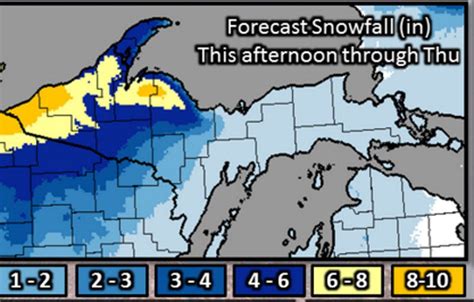 Winter Still Bearing Down In Upper Peninsula See The Expected Snowfall