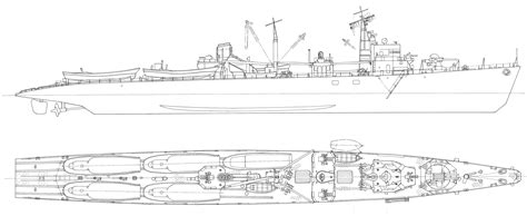Prints Home And Living Ship Drawing Battleship Blueprint Navy Ship Poster