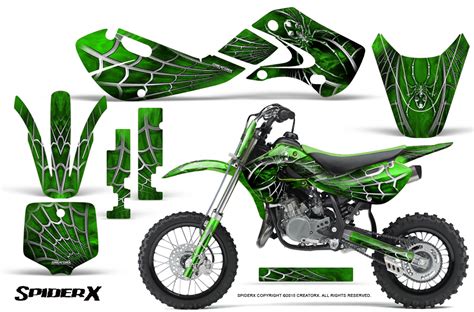 News, offers and racing information. KAWASAKI KLX110 02-09 KX65 00-12 GRAPHICS KIT CREATORX ...