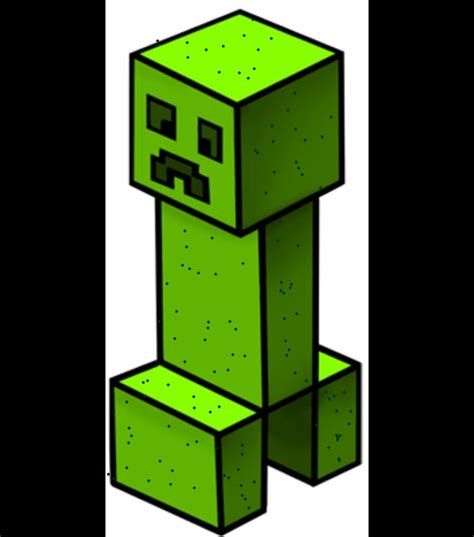 Draw Minecraft Creeper Draw Minecraft Characters Begin By Drawing A Rhombus Or Slanted Square