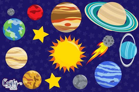 Cute Planets Clip Art Set Clip Art Library