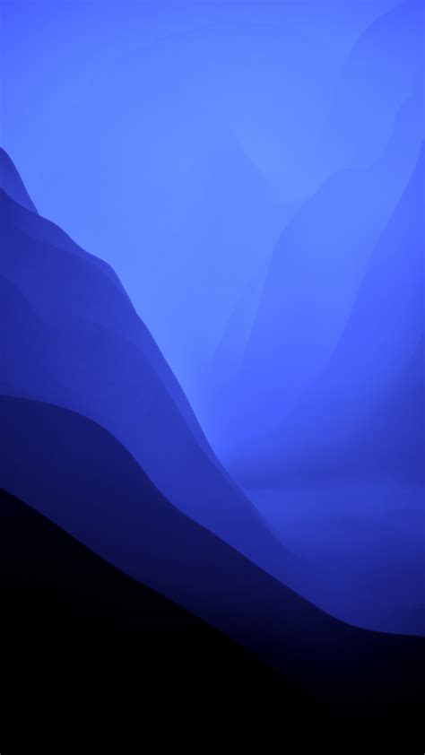 Macos Monterey Wallpaper 4k Blue Aesthetic Stock Dark Mode