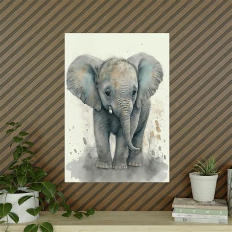 S Er Baby Elefant Poster Kinderzimmer Deko Poster Babyzimmer