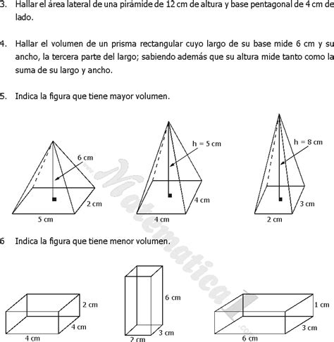 Geometria Del Espacio Ejercicios De Sexto De Primaria 7th Grade Math