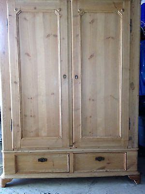 The piece marries the casual vibe of an aged natural finish with upscale touches, like crown molding and framed panels. Armoire Handmade 1950's (Stamford, CT) | Antique furniture ...
