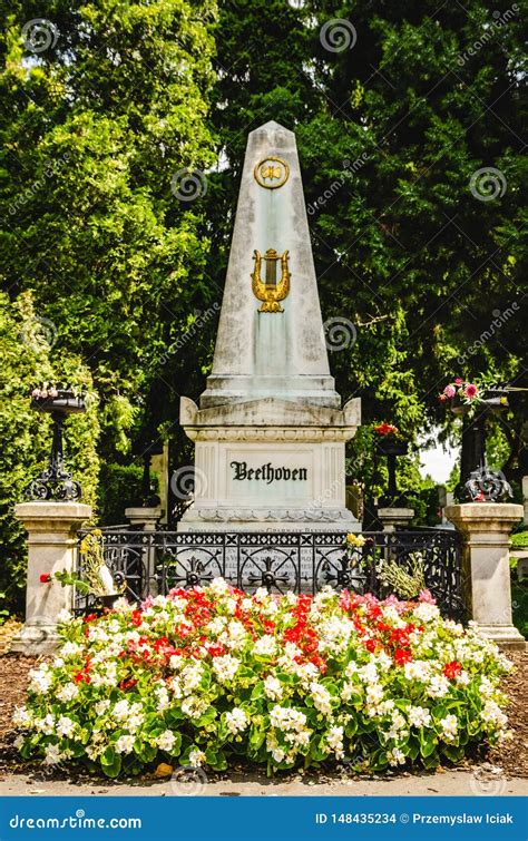 Beethoven S Tombstone In Vienna Central Cemetery Editorial Image