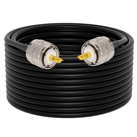 Cb Coax Cablerg58 Coaxial Cable 492ftuhf Pl259 Male To Male Cable 50 Ohm Low Loss For Cb