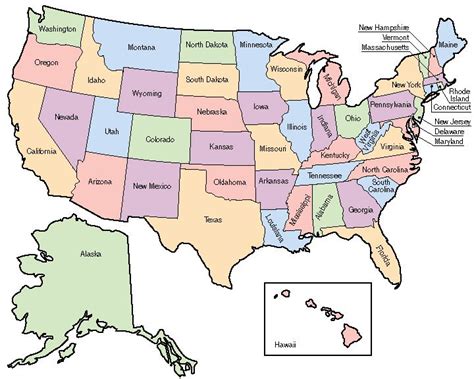 Map Of Us With Labeled States States To Know Location On A Labeled