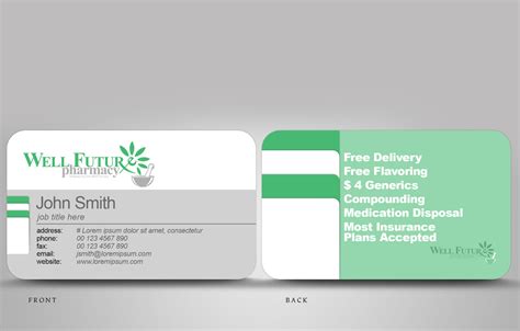 Online pharmacy (ziprasidone) is an antipsychotic medicine suggested for the treatment of psychotic depression and schizophrenia. Creative Pharmacy Business Card | Business Card Design Contest | Brief #47524