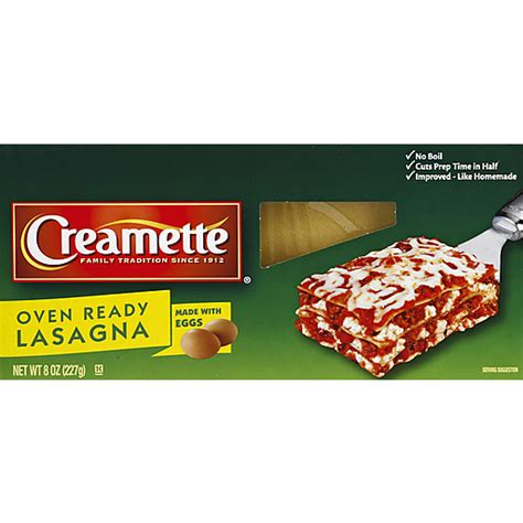 Creamette Oven Ready Lasagna 8 Oz Box Long Cut Festival Foods