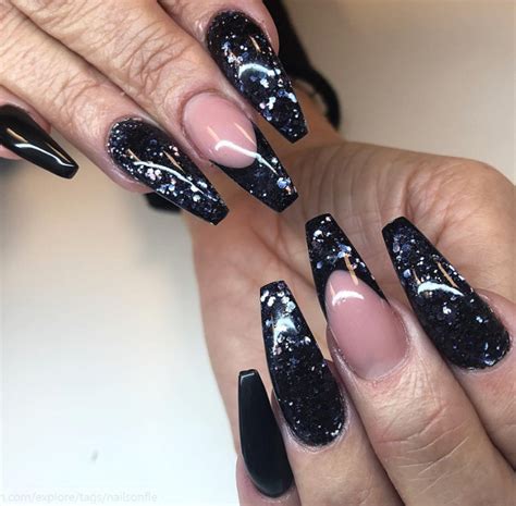 30 Incredible Acrylic Black Nail Art Designs Ideas For Long Nails Page 3 Of 30 Fashionsum