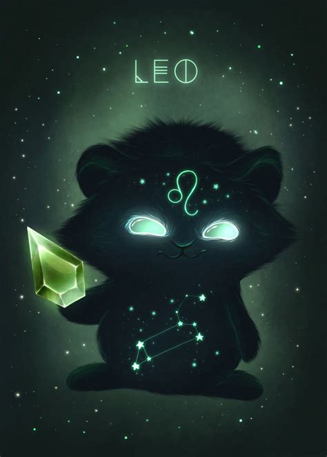 Leo Zodiac Monster Poster By Zuzana Ziakova Displate Zodiac Art