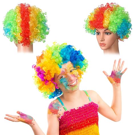 Party Propz Colorful Wigs For Holi Party Colourful Clown Wig For Holi