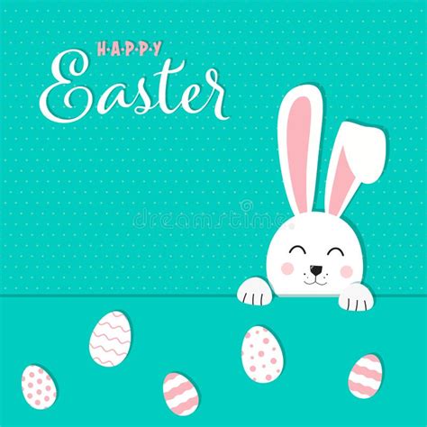 Easter Rabbit Easter Bunny Vector Illustration Easter Day Happy