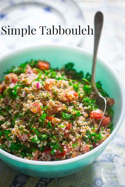 Simple Tabbouleh Salad Healthy Seasonal Recipes