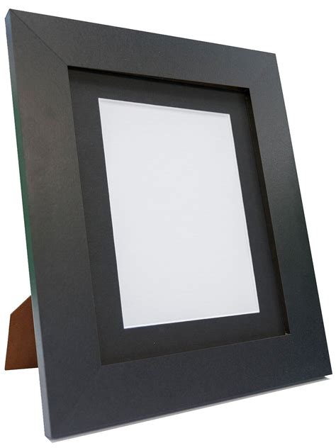 Metro White And Black Photo Picture Frames With White Or Black Mounts Mdf Wood Ebay