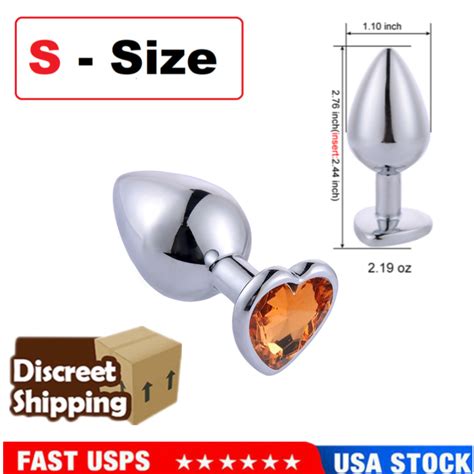 Heart Jewel Anal Butt Plug Stainless Sex Toy Women Men Couple Metal Dildo Y S Ebay