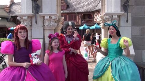 2015 disney world cinderella s evil stepsisters and lady tremaine funny moments youtube