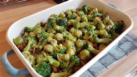 Bines Rosenkohl -Brokkoli-Hack- Auflauf Bines Thermi-Welt