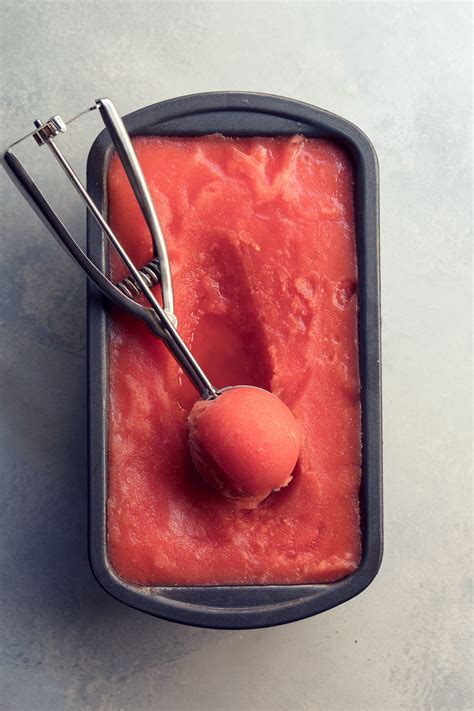 One Ingredient Watermelon Sorbet Slenderberry Recipe Sorbet