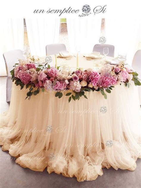 Tulle And Chiffon Table Skirt Pooling Extra Long Tulle And Etsy