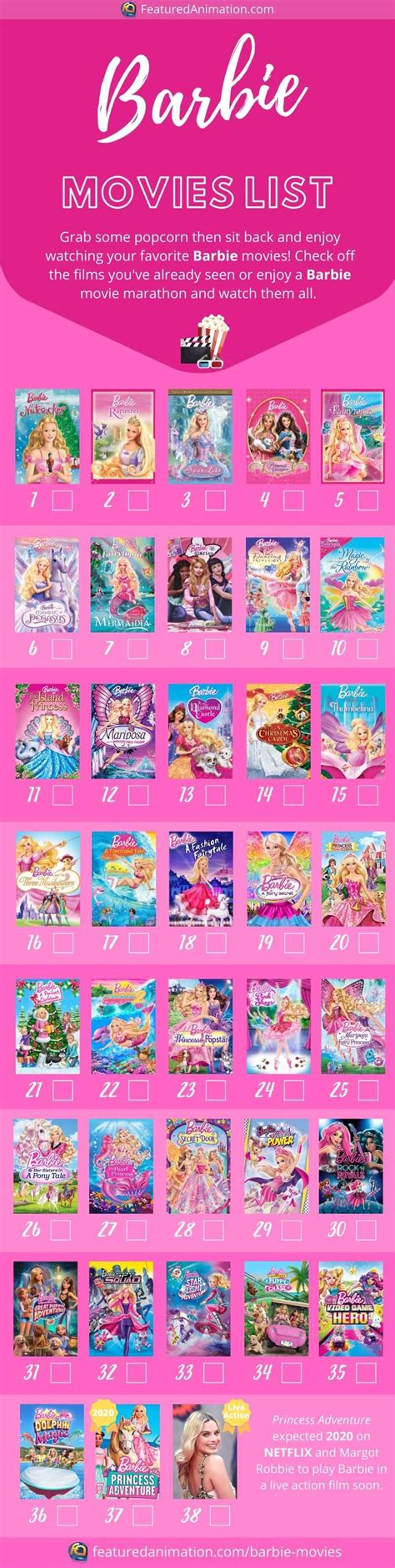 List Of Barbie Movies Examples And Forms