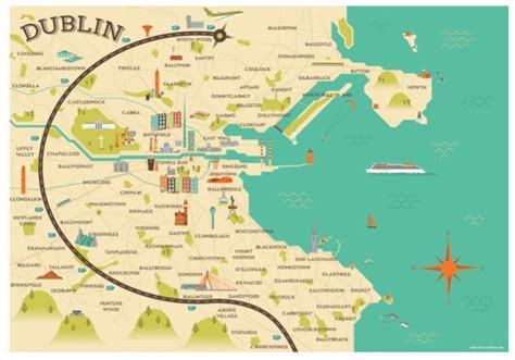 Dublín Mapa Plano Turístico Y GuÍa Básica Irlanda