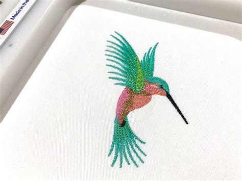Machine Embroidery Hummingbird Machine Embroidery File Design 4x4 Inch Hoop