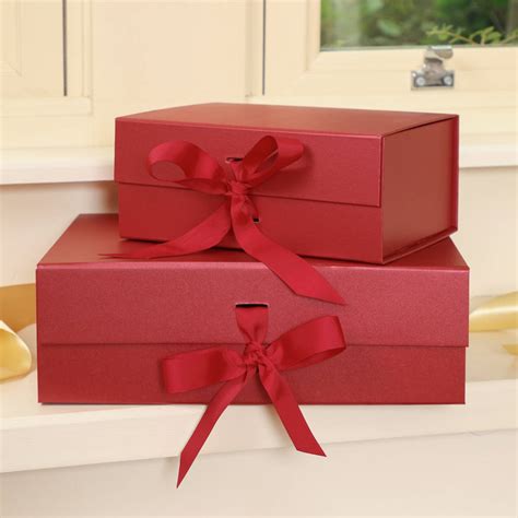 Personalised Luxury Red T Box With Ribbon By Dibor