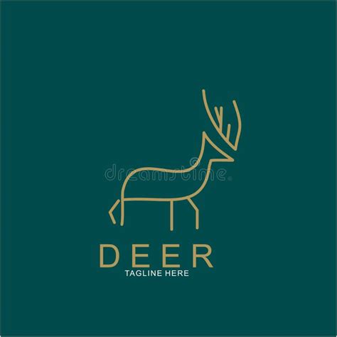 Deer Logo Design With Modern Concept Stock Illustration Illustration