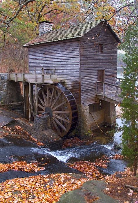 Early Autumn At Stone Mountain Grist Mill In Stone Mountain Park East